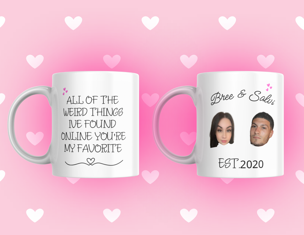 Celebrate your love with a fun, modern, and totally personalized couples mug set 💗  Perfect for Valentine’s Day, anniversaries, engagements, or just because.