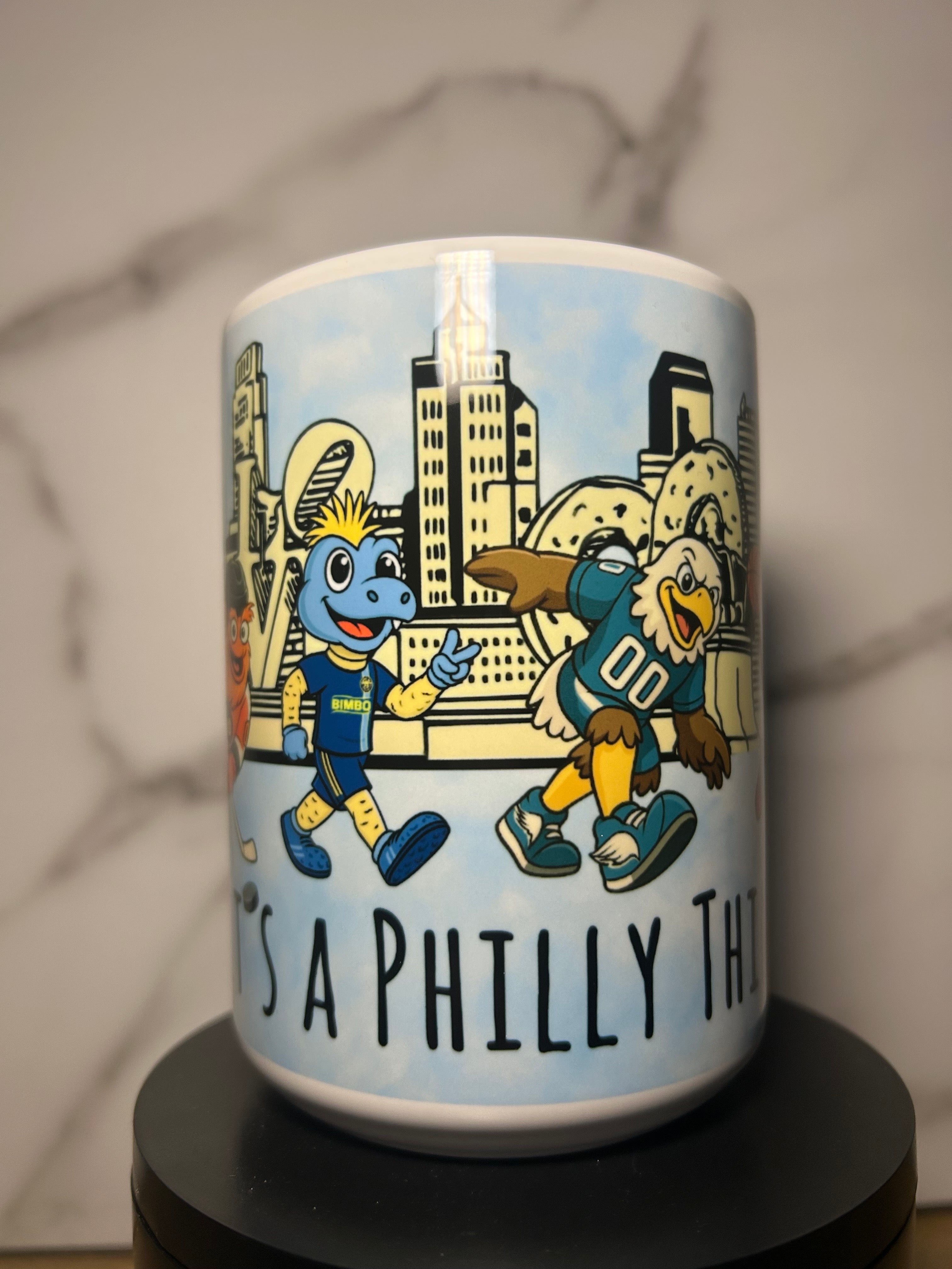 It’s a Philly thing mascot mug , 15 ounce ceramic