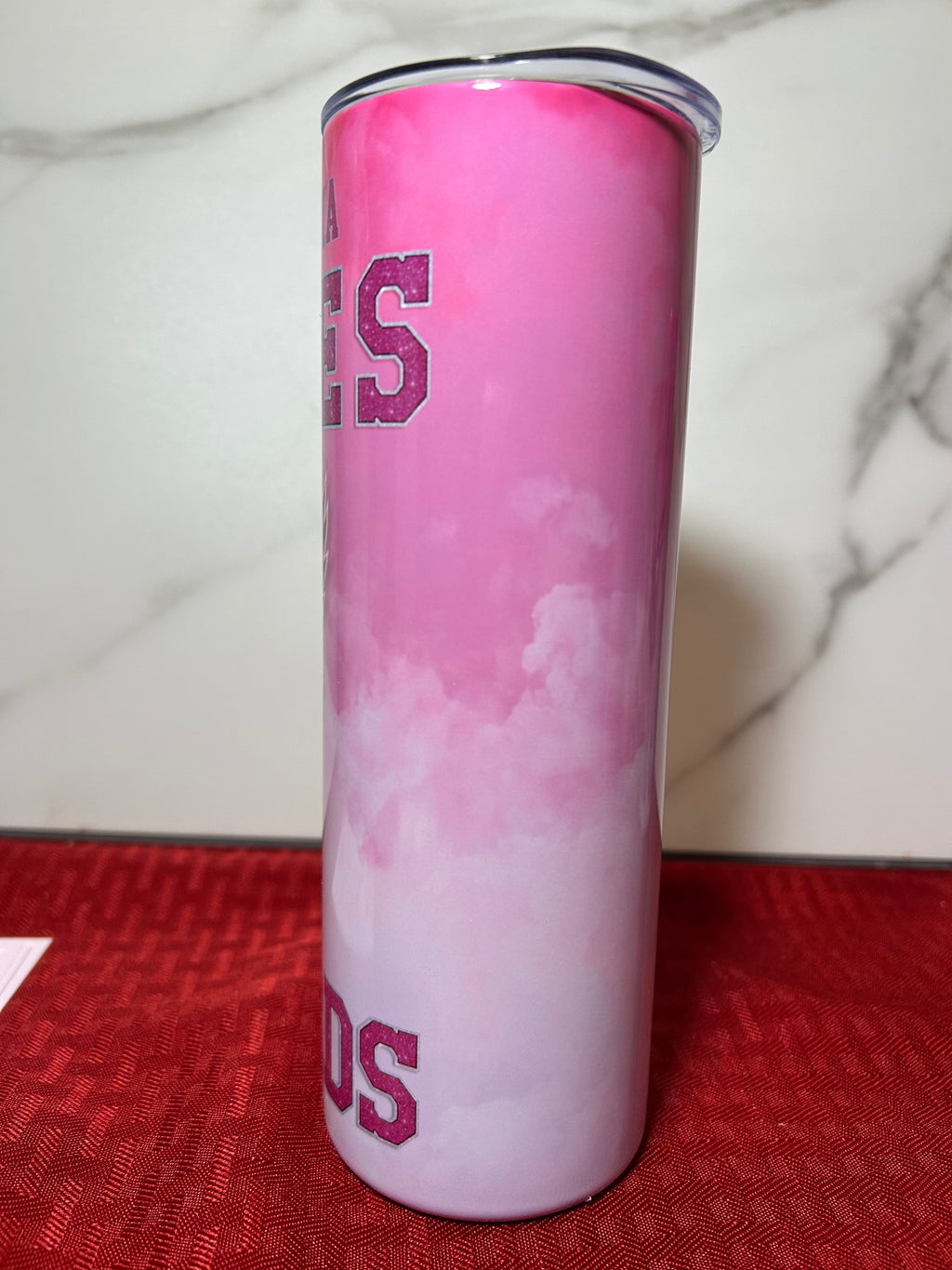 Pink Sparkly Philadelphia Eagles “Go Birds” 20oz Tumbler