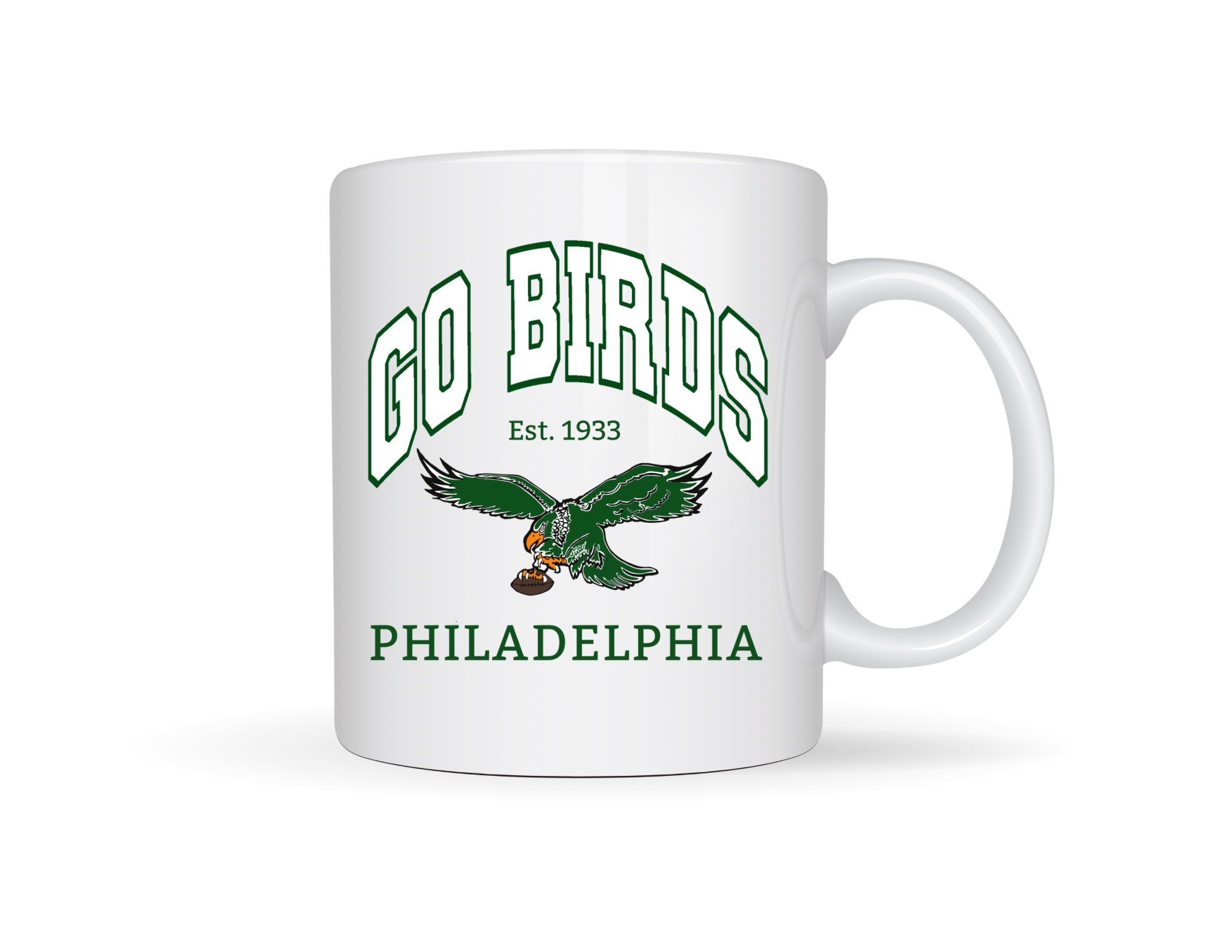☕ Go Birds 15oz Ceramic Mug – Philly Game Day Classic 🦅